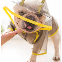 HKM-1780797 Waterproof Casual Raincoat for Puppies in White and Black, Sizes XS to XL