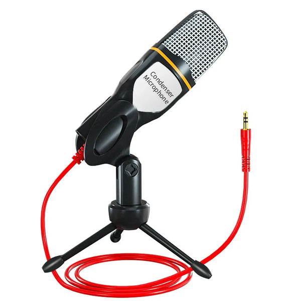 HKM-178195 Professional Condenser Microphone with 3.5mm Connector for Desktop Recording and Streaming