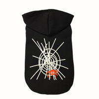 HKM-1784381 Funny Black Plus Velvet Halloween Costume Vest for Dogs