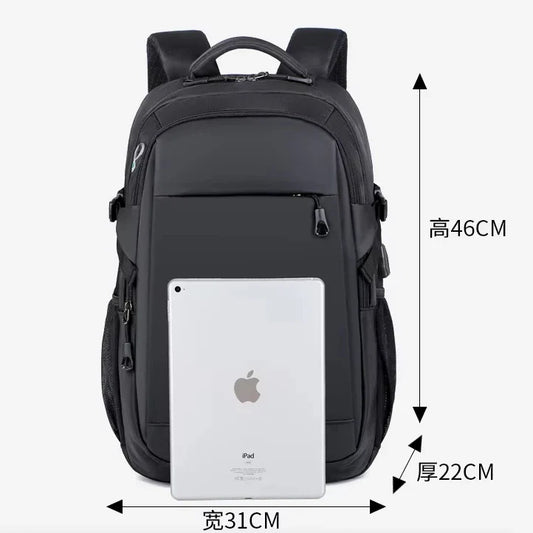 HKM-178515 15.6-Inch Waterproof Oxford Polyurethane Backpack for Daily Business and Travel
