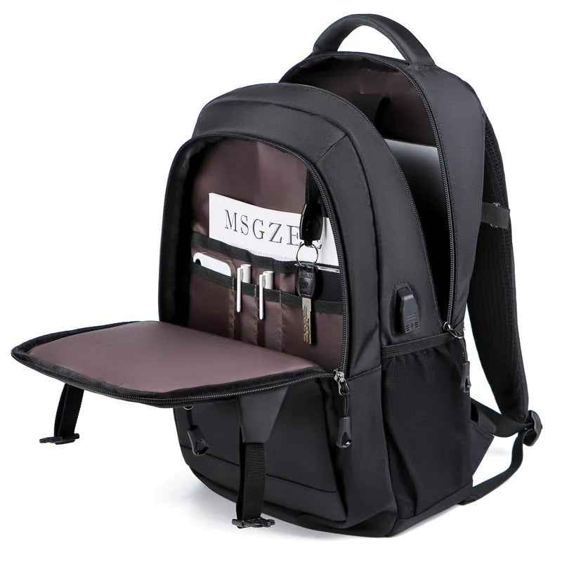 HKM-178515 15.6-Inch Waterproof Oxford Polyurethane Backpack for Daily Business and Travel