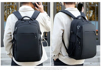 HKM-178515 15.6-Inch Waterproof Oxford Polyurethane Backpack for Daily Business and Travel