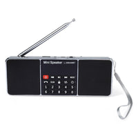 HKM-178515 Portable Bluetooth Speaker with AM/FM Radio, Rechargeable Battery, LCD Display, and Multi-format Playback Support