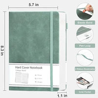 HKM-178579 Customisable A5 Vintage Leather Notebook with Loose-leaf Kraft Paper and Spiral Binding