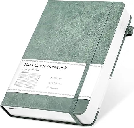 HKM-178579 Customisable A5 Vintage Leather Notebook with Loose-leaf Kraft Paper and Spiral Binding