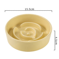 HKM-1786173 Ceramic Slow Feeding Bowl for Small to Medium Dogs and Cats - Available in Various Colors