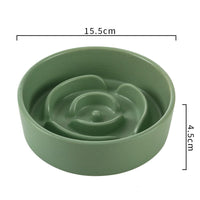 HKM-1786173 Ceramic Slow Feeding Bowl for Small to Medium Dogs and Cats - Available in Various Colors