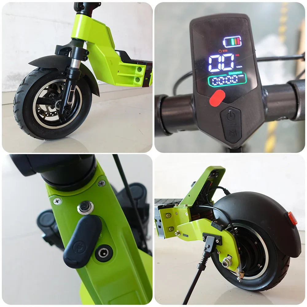 HKM-178643 Compact 48V 500W Foldable Electric Scooter with 16AH Removable Battery for Commuting