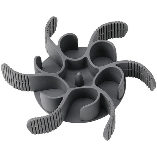 HKM-178643 Slow Feeding Silicone Bowl Insert with Suction Cups for Dogs – Red/Grey