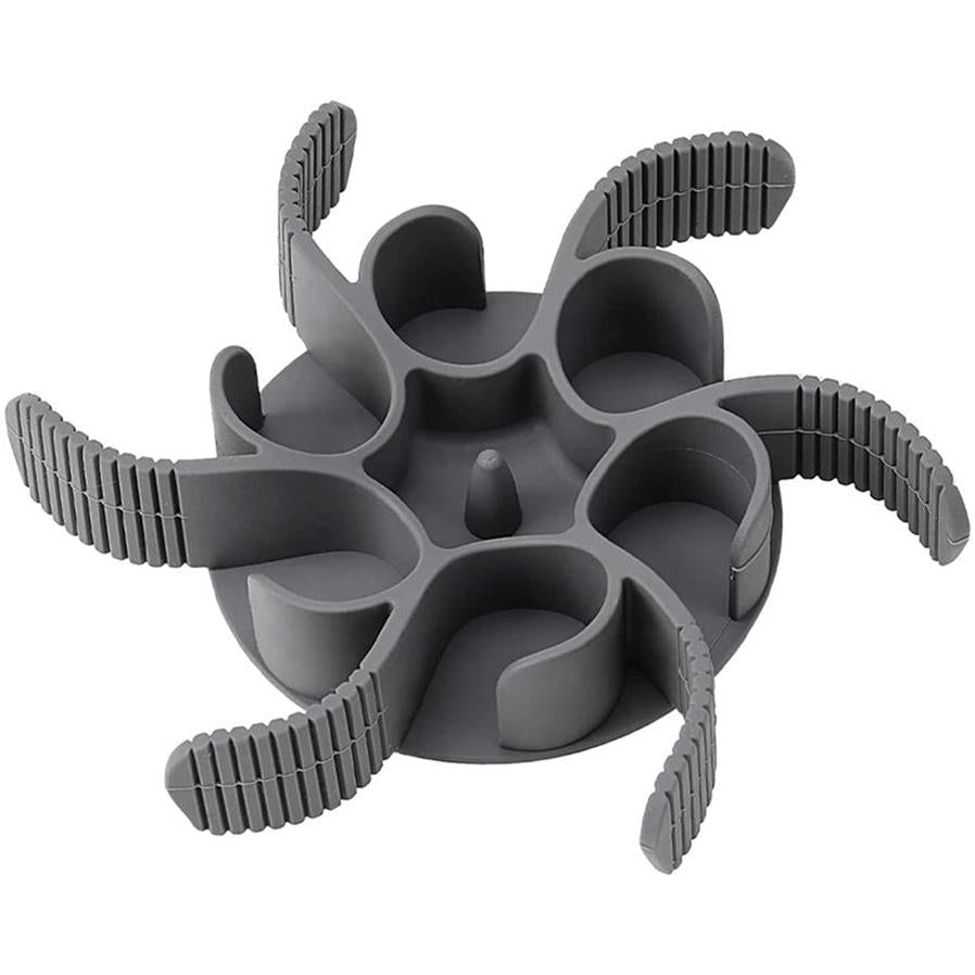 HKM-178643 Slow Feeding Silicone Bowl Insert with Suction Cups for Dogs – Red/Grey