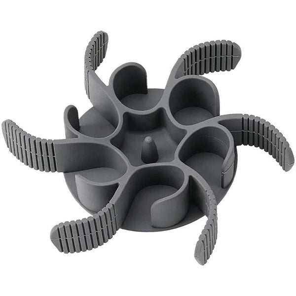 HKM-178643 Slow Feeding Silicone Bowl Insert with Suction Cups for Dogs – Red/Grey