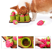 HKM-1786813 Strawberry Plucking Voice Toy – Light Brown Polyester, 29 x 21.5 x 11 CM, 350g