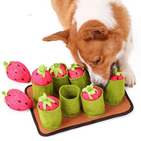 HKM-1786813 Strawberry Plucking Voice Toy – Light Brown Polyester, 29 x 21.5 x 11 CM, 350g