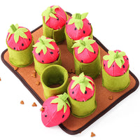 HKM-1786813 Strawberry Plucking Voice Toy – Light Brown Polyester, 29 x 21.5 x 11 CM, 350g