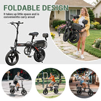 HKM-178771 Folding Electric Bike H5 Pro with 500W Motor, 14" Pneumatic Tires, and 48V Battery