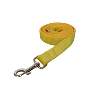 HKM-1787965 Adjustable Yellow Fleece Dog Collar for Medium to Large Dogs with Bow Knot and Leash Set