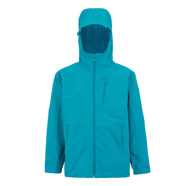 HKM-178835 Customized Design Girls Waterproof Jacket Garment Dyed Button Decorated