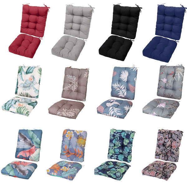 HKM-178835 Waterproof Rocking Chair Cushion Set - Upper & Lower Back Support, Non-Slip Ties, Oxford Cloth, Polyester Filling, Comfortable for Indoor & Outdoor Use