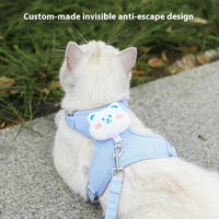 HKM-1788605 Adjustable Cat Walking Rope with Cute Chest Strap for Small Pets - Multiple Colors Available