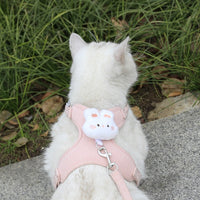HKM-1788605 Adjustable Cat Walking Rope with Cute Chest Strap for Small Pets - Multiple Colors Available