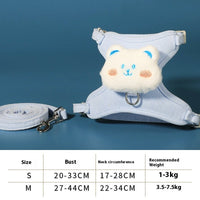 HKM-1788605 Adjustable Cat Walking Rope with Cute Chest Strap for Small Pets - Multiple Colors Available