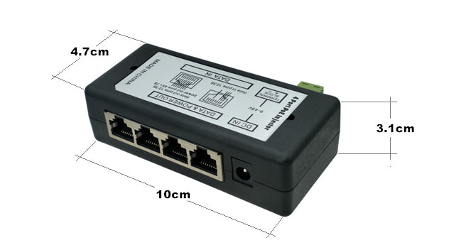 HKM-178963 Four-Port Centralized TV 4-Channel PoE Syringe Box - DC Power Supply Unit