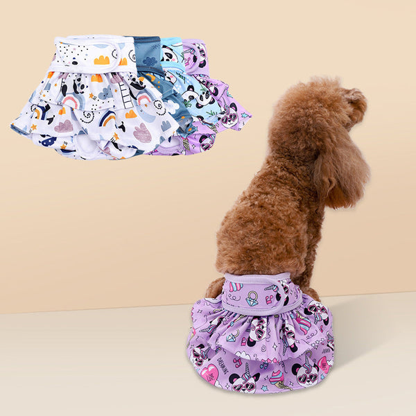 HKM-1790397 Washable Dog Menstrual Safety Pants - Multiple Colors and Sizes Available