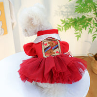 HKM-1790525 Spring and Summer Thin Dress for Dogs and Cats - Casual Wedding Outfit in Multiple Sizes