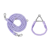 HKM-1791549 Multifunctional Double Head Pet Leash with Rainbow and Mint Green Options