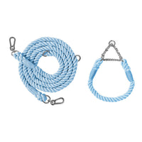 HKM-1791549 Multifunctional Double Head Pet Leash with Rainbow and Mint Green Options