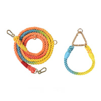 HKM-1791549 Multifunctional Double Head Pet Leash with Rainbow and Mint Green Options