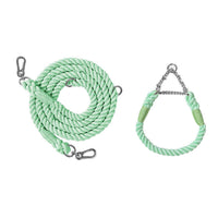 HKM-1791549 Multifunctional Double Head Pet Leash with Rainbow and Mint Green Options