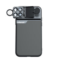 HKM-179155 Double Phone Lens for iPhone 11 Pro - External Lens with PC, TPU, and Aluminum Construction