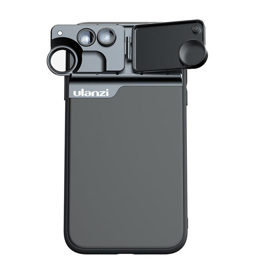 HKM-179155 Double Phone Lens for iPhone 11 Pro - External Lens with PC, TPU, and Aluminum Construction