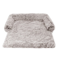 HKM-1791805 Dual Use Plush Dog Blanket for Kennel or Sofa Bed - Sizes S, M, L in Powder Gray and Coffee