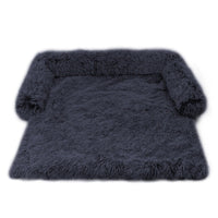 HKM-1791805 Dual Use Plush Dog Blanket for Kennel or Sofa Bed - Sizes S, M, L in Powder Gray and Coffee