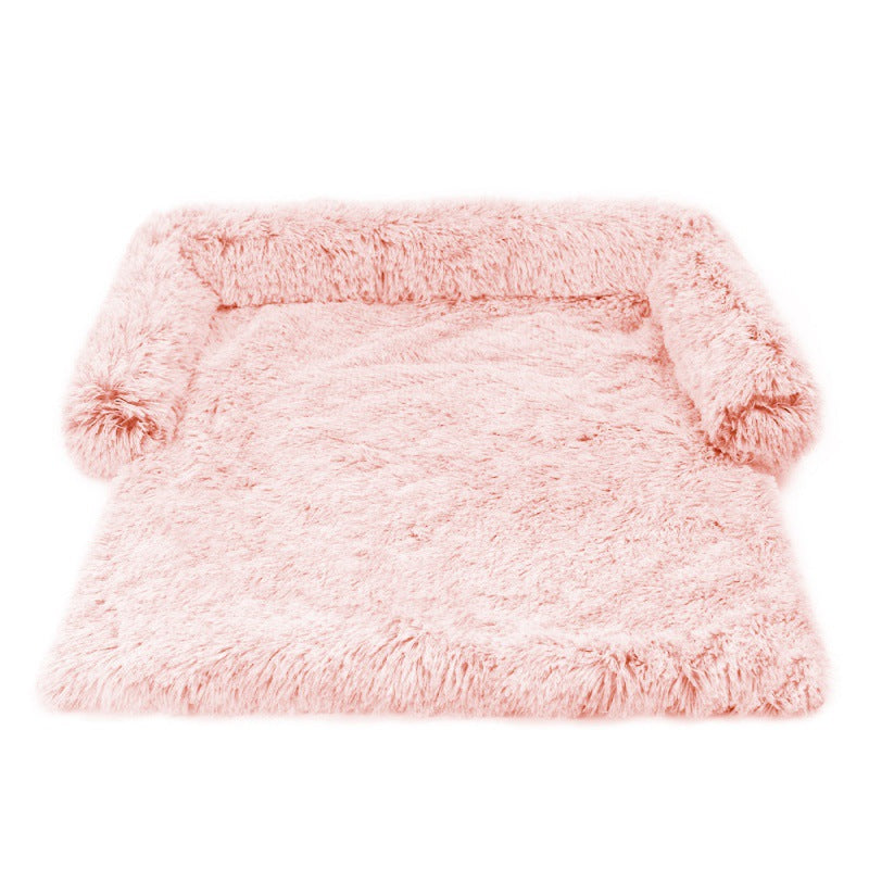 HKM-1791805 Dual Use Plush Dog Blanket for Kennel or Sofa Bed - Sizes S, M, L in Powder Gray and Coffee