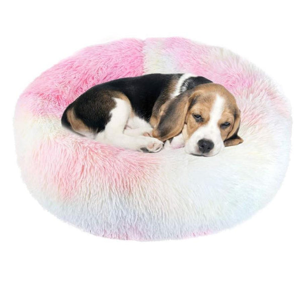 HKM-179283 Cozy Round Plush Pet Nest for Autumn and Winter - Soft Cloth Bed in Multiple Sizes and Colors