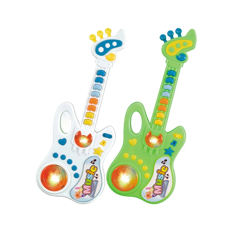 HKM-179411 Electric Cartoon Musical Guitar Toy for Kids - Educational Handbell Instrument, 20 Sounds for Ages 2 and Up