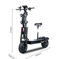 HKM-179475 High Power 72V 10000W Electric Scooter with Dual Motors and 14-Inch Off-Road Tires, Max Speed 120km/h