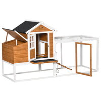 HKM-1795389 Wooden Chicken Coop with Weatherproof Materials and Safe Non-Polluting Design for 2-4 Chickens