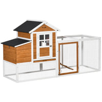 HKM-1795389 Wooden Chicken Coop with Weatherproof Materials and Safe Non-Polluting Design for 2-4 Chickens