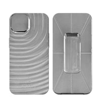 HKM-179539 Aluminium Alloy Phone Case for iPhone - Silver Gray Cartoon & DIY Design