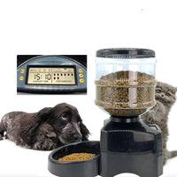 HKM-1795517 Timed Automatic Pet Feeder with 5.5L Capacity and Adjustable Meal Portions