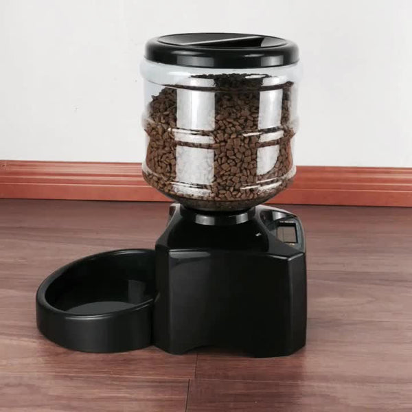 HKM-1795517 Timed Automatic Pet Feeder with 5.5L Capacity and Adjustable Meal Portions