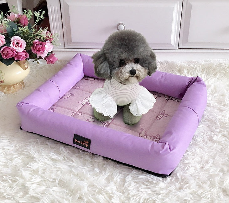 HKM-1795773 Spring and Summer Non-Slip Pet Kennel Mat - Fruit Green and Purple Options Available, Sizes S, M, L