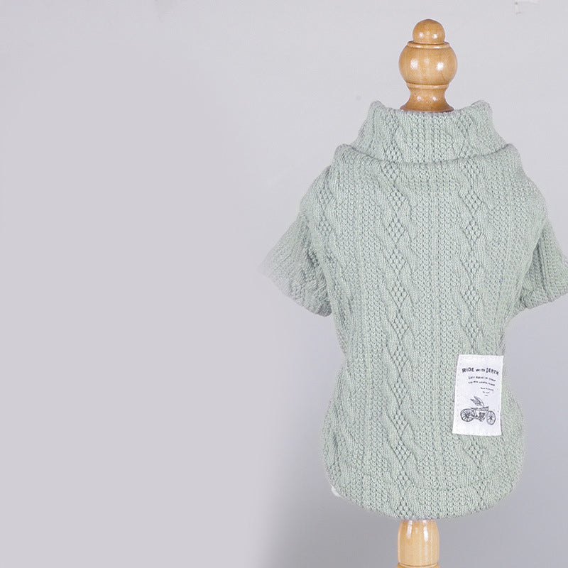 HKM-1795901 Casual Thin Dog Sweater in Black, Brown, Green, Pink, and Gray - Available in Sizes XS to XXL
