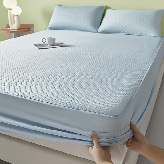 HKM-179603 Soft and Comfortable Fitted Sheet Set with Pillowcases - Machine Washable Summer Design in Various Sizes and Colors