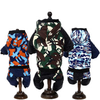 HKM-1796157 Dog Hooded Cotton Jacket with Camouflage Patterns in Multiple Sizes