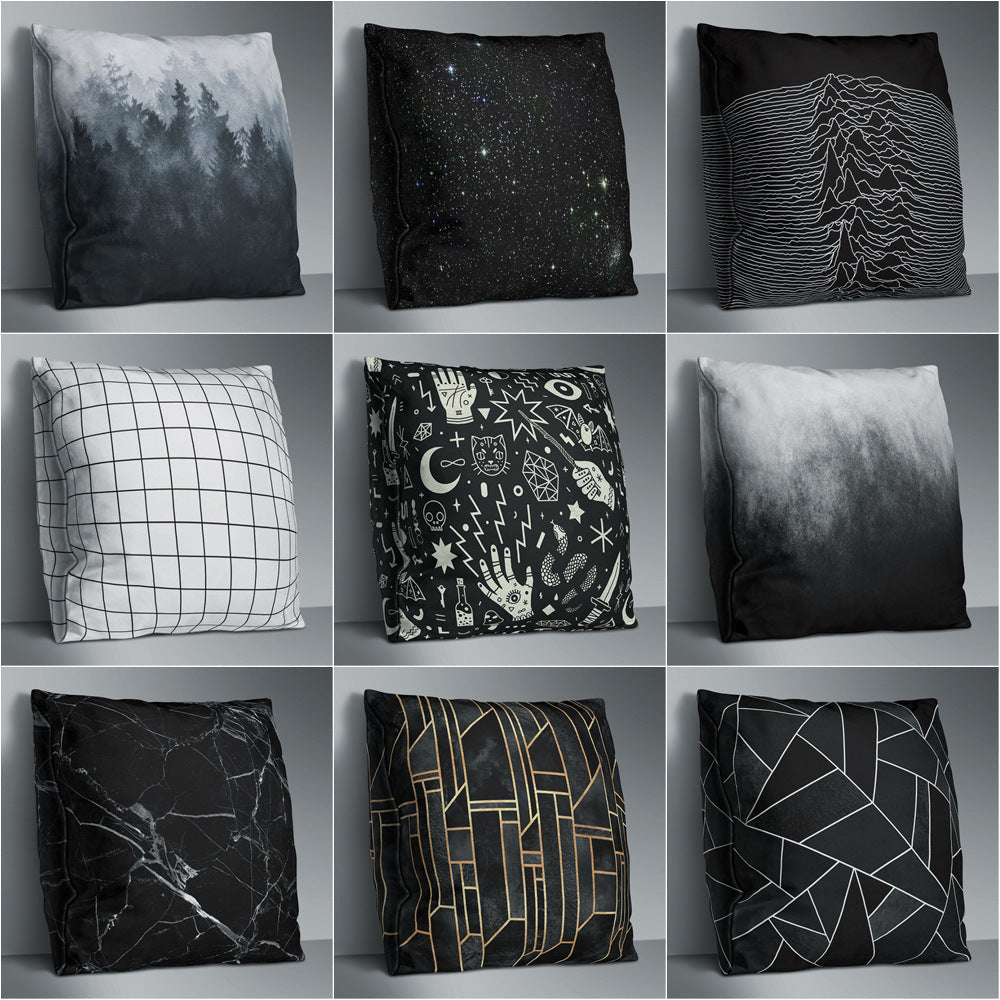 HKM-179731 Modern Simple Pattern Polyester Throw Pillowcase - 45cm